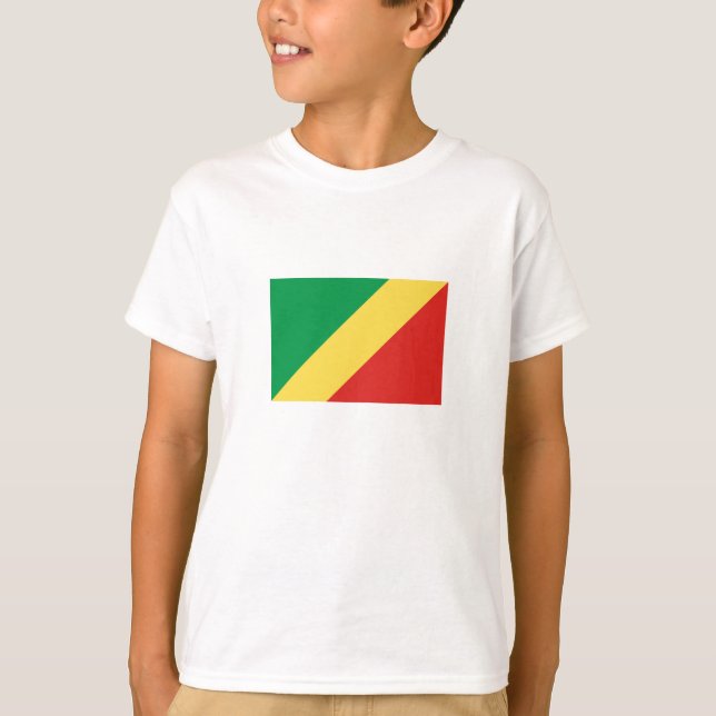Flagge der Republik Kongo T-Shirt (Vorderseite)
