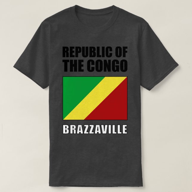 Flagge der Republik Kongo T-Shirt (Design vorne)