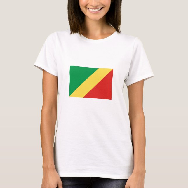 Flagge der Republik Kongo T-Shirt (Vorderseite)