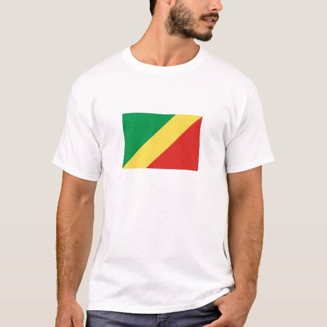 Flagge der Republik Kongo T-Shirt (Vorderseite)