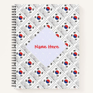 Flagge der Republik Korea Abstammung Notizbuch