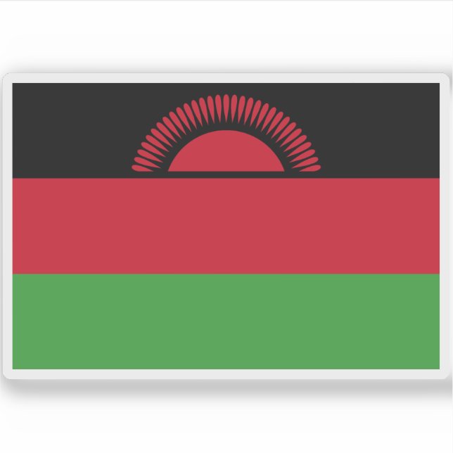 Flagge der Republik Malawi Aufkleber (Vorderseite)