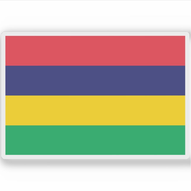 Flagge der Republik Mauritius Aufkleber (Vorderseite)