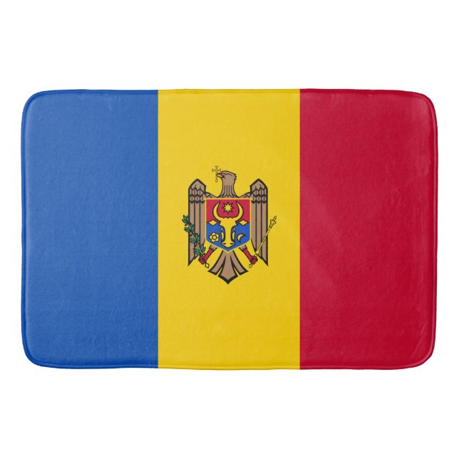 Flagge der Republik Moldau Badematte (Vorderseite)