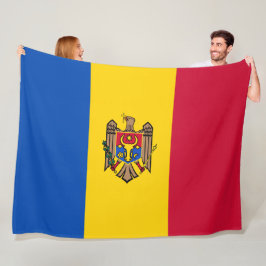 Flagge der Republik Moldau Fleecedecke