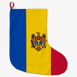 Flagge der Republik Moldau Großer Weihnachtsstrumpf