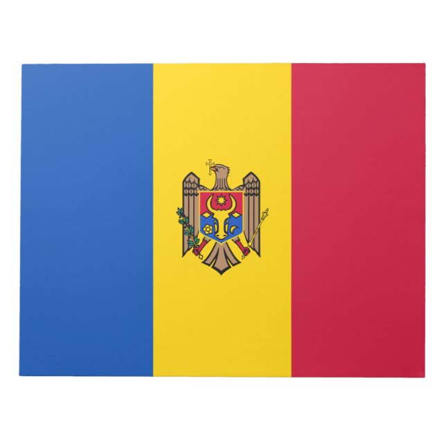 Flagge der Republik Moldau Notizblock (Vorderseite)
