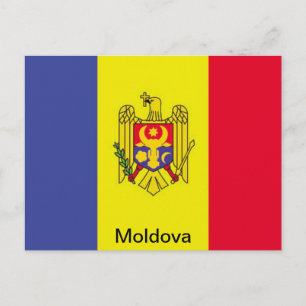 Flagge der Republik Moldau Postkarte