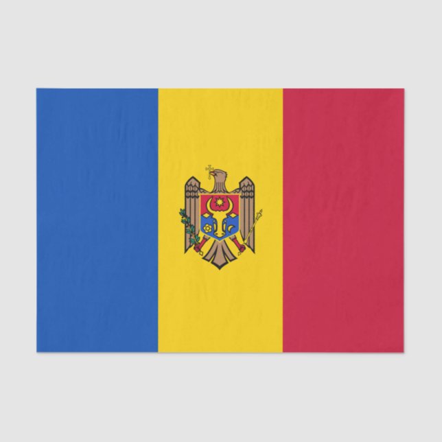Flagge der Republik Moldau Seidenpapier (Vorderseite)