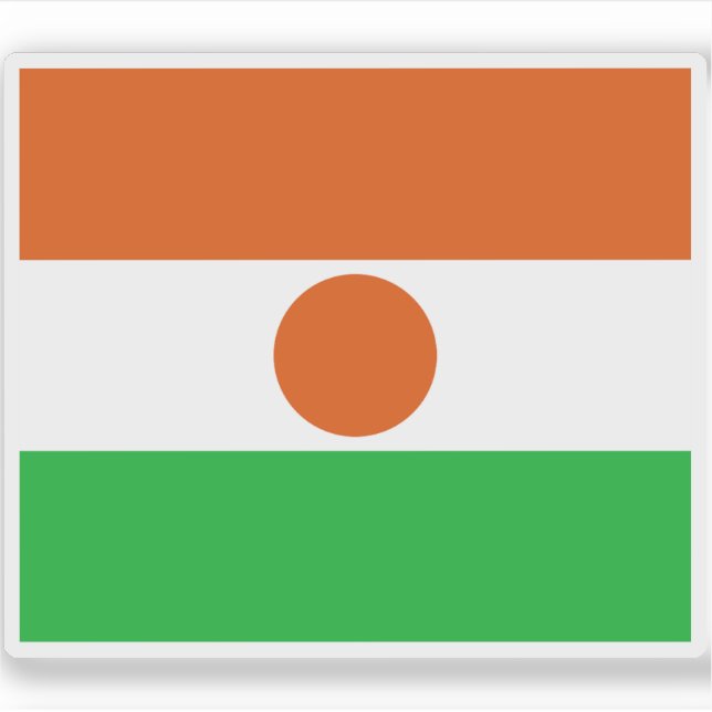 Flagge der Republik Niger Aufkleber (Vorderseite)