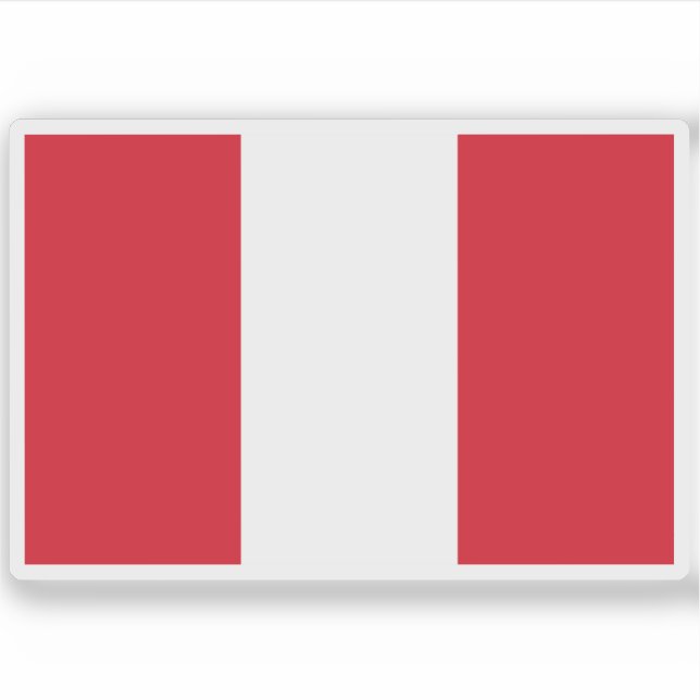 Flagge der Republik Peru Aufkleber (Vorderseite)