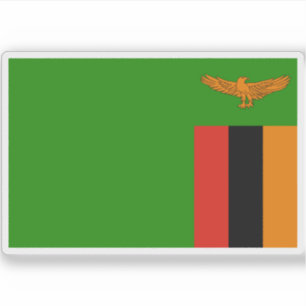 Flagge der Republik Sambia Aufkleber