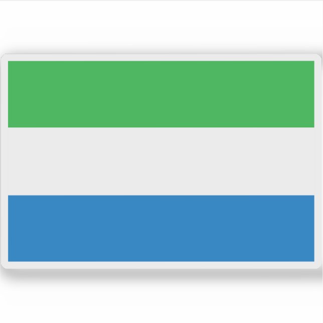 Flagge der Republik Sierra Leone Aufkleber (Vorderseite)