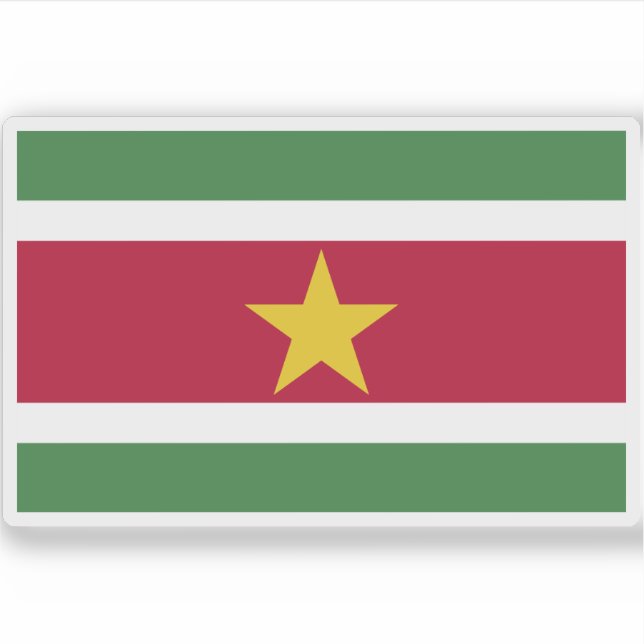 Flagge der Republik Suriname Aufkleber (Vorderseite)