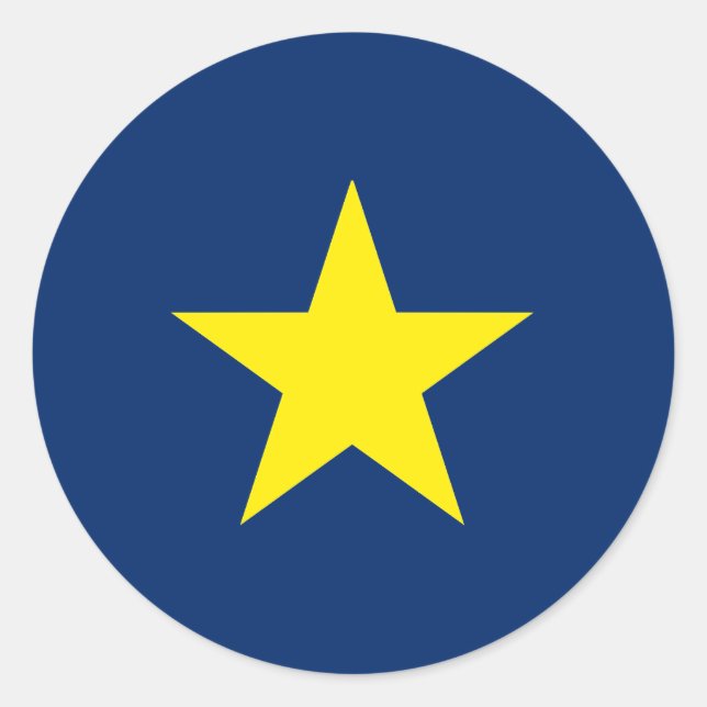 Flagge der Republik Texas Runder Aufkleber (Vorderseite)