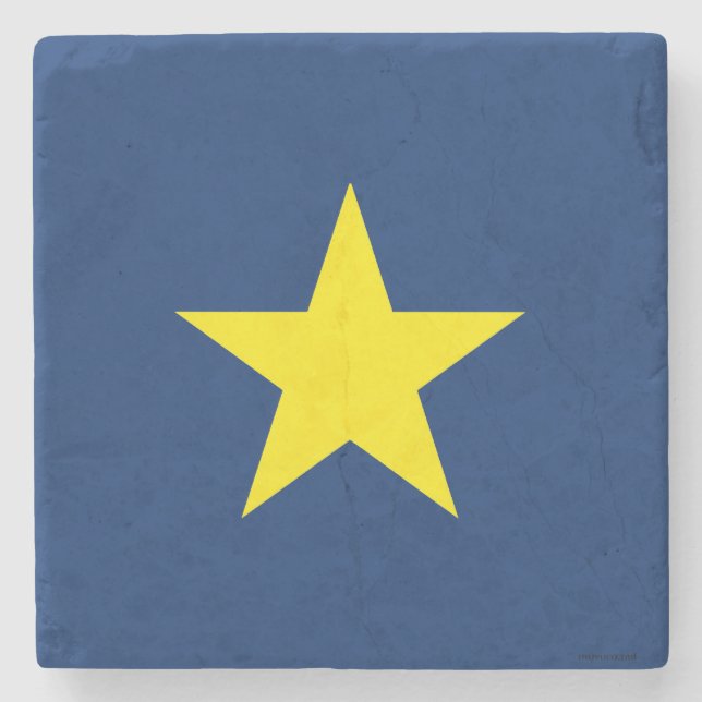 Flagge der Republik Texas Steinuntersetzer (Vorderseite)