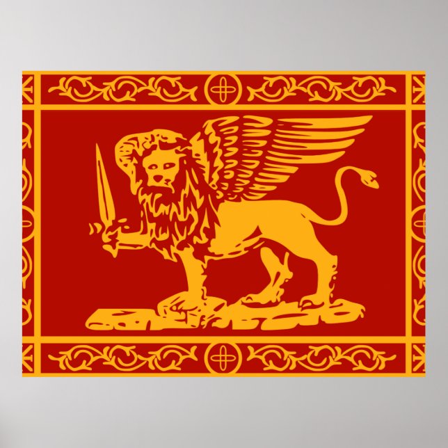 Flagge der Republik Venedig Poster (Vorne)