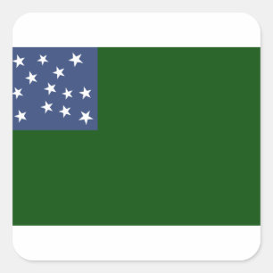 Flagge der Republik Vermont Quadratischer Aufkleber