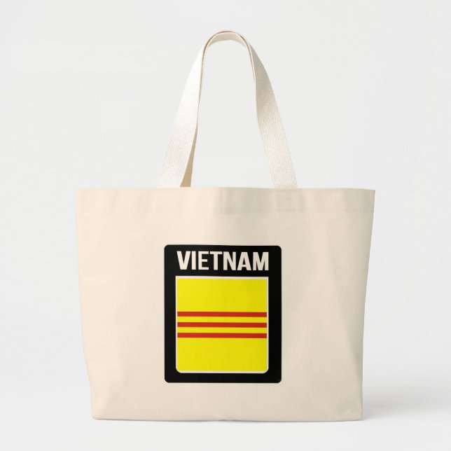 Flagge der Republik von Vietnam Cờ vàng Ba sọc đỏ Jumbo Stoffbeutel (Vorne)
