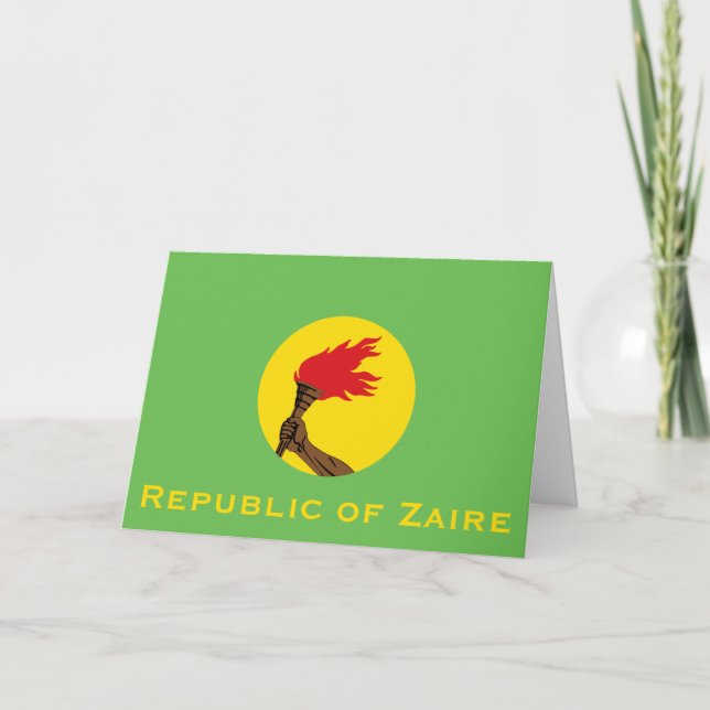 Flagge der Republik Zaire Dankeskarte (Vorderseite)