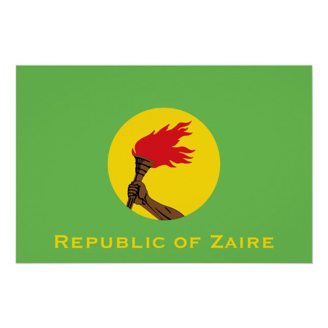 Flagge der Republik Zaire Poster (Vorderseite)