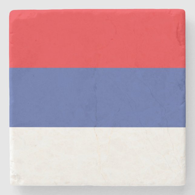 Flagge der Republika Srpska Steinuntersetzer (Vorderseite)
