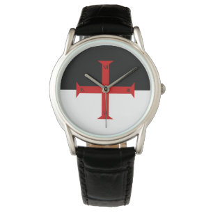 Flagge der Ritter Templar Armbanduhr