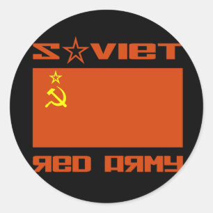 Flagge der Roten Armee der Sowjetunion Runder Aufkleber