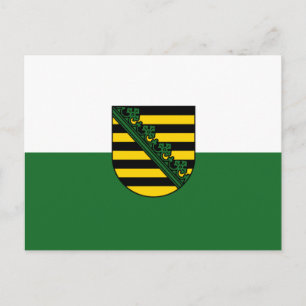 Flagge der sächsischen Postkarte