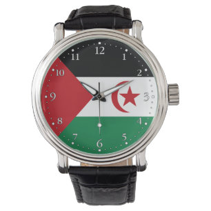 Flagge der Sahrawi Arabischen Demokratischen Repub Armbanduhr