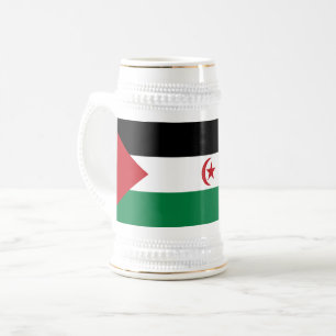 Flagge der Sahrawi-Arabischen Demokratischen Repub Bierglas