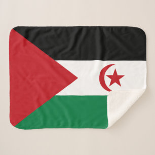 Flagge der Sahrawi Arabischen Demokratischen Repub Sherpadecke