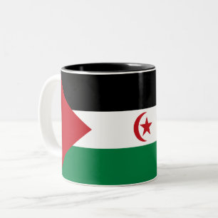 Flagge der Sahrawi Arabischen Demokratischen Repub Zweifarbige Tasse