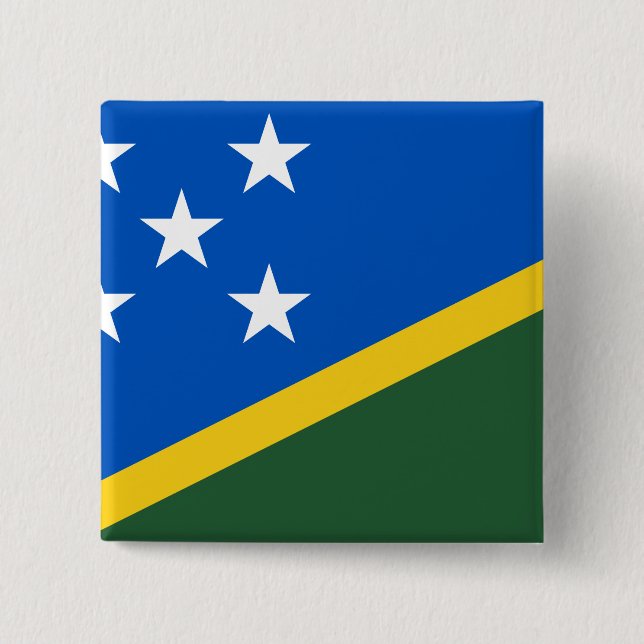 Flagge der Salomonen Button (Vorderseite)