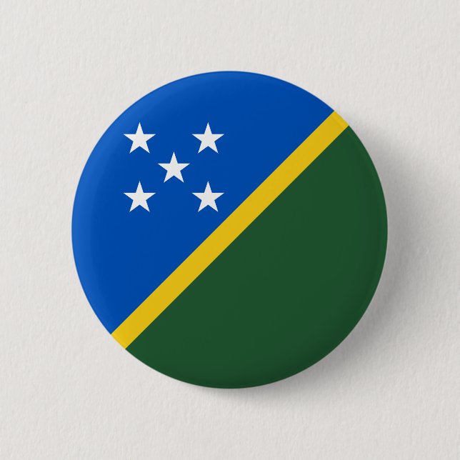 Flagge der Salomonen Button (Vorderseite)