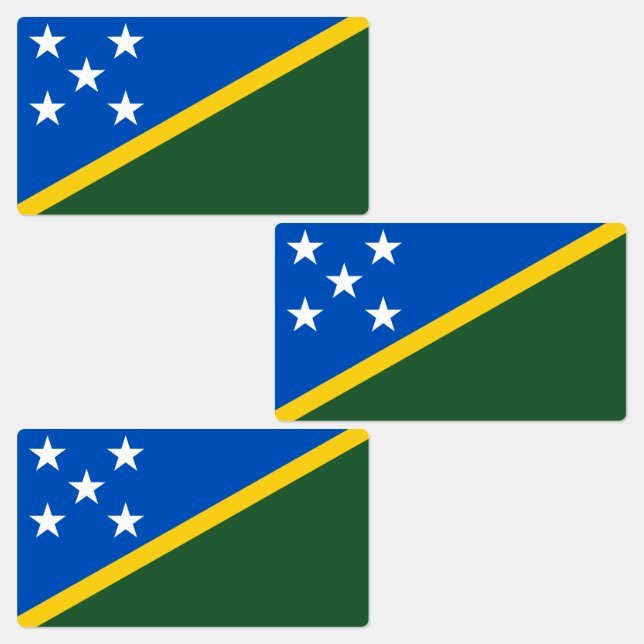 Flagge der Salomonen Etiketten (Gruppe)