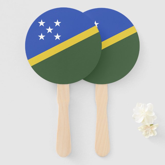 Flagge der Salomonen Fächer (Vorne und Hinten)