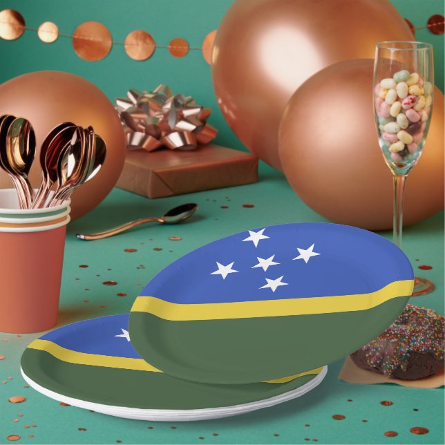 Flagge der Salomonen Pappteller (Multi)