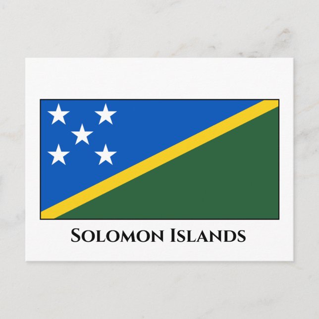 Flagge der Salomonen Postkarte (Vorderseite)