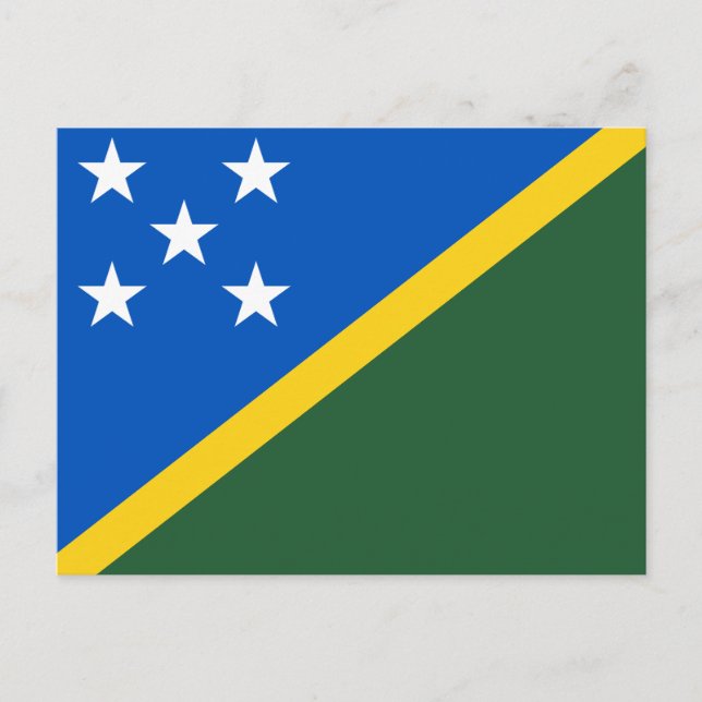 Flagge der Salomonen Postkarte (Vorderseite)