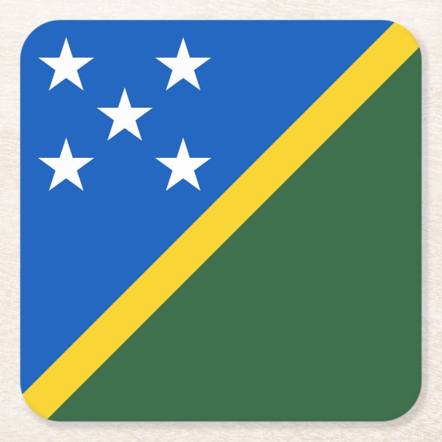Flagge der Salomonen Rechteckiger Pappuntersetzer (Vorderseite)