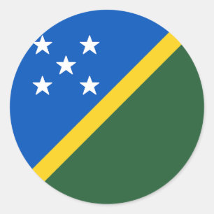 Flagge der Salomonen Runder Aufkleber