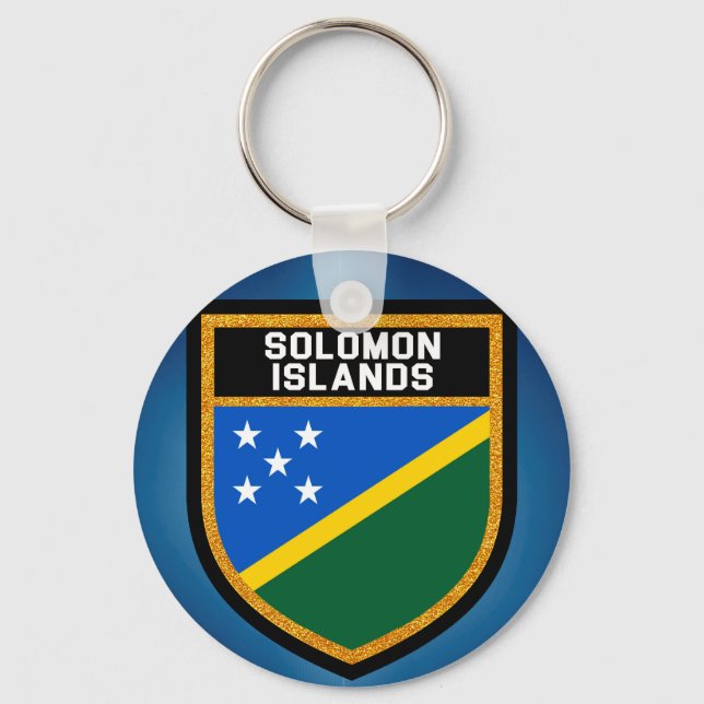 Flagge der Salomonen Schlüsselanhänger (Vorderseite)