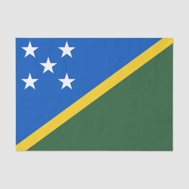 Flagge der Salomonen Seidenpapier (Vorderseite)