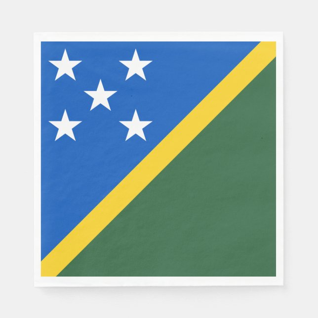 Flagge der Salomonen Serviette (Vorderseite)