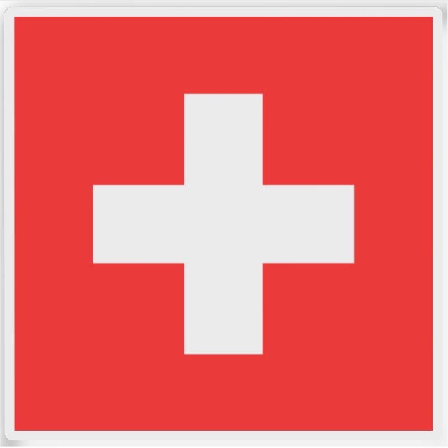 Flagge der Schweiz Aufkleber (Vorderseite)
