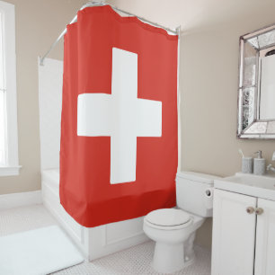 Flagge der Schweiz Duschvorhang