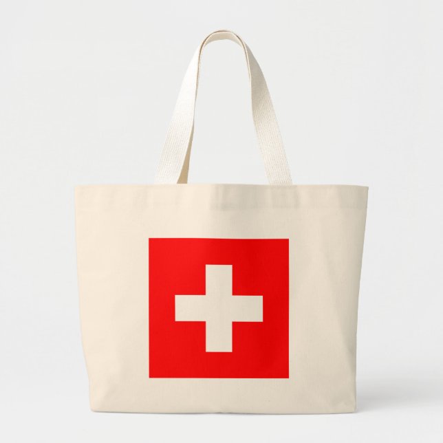 Flagge der Schweiz Jumbo Stoffbeutel (Vorne)