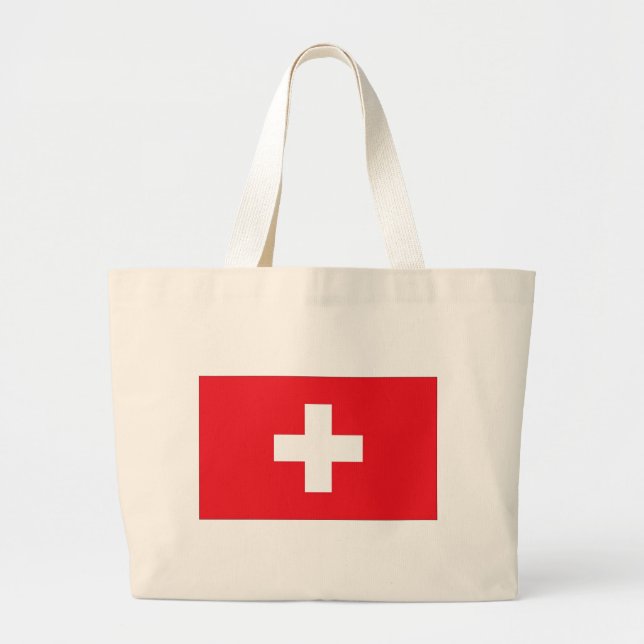 Flagge der Schweiz Jumbo Stoffbeutel (Vorne)