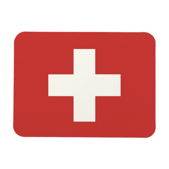 Flagge der Schweiz Magnet (Horizontal)